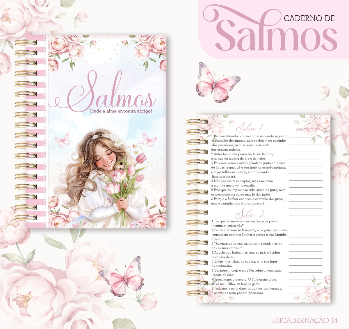 Kit Digital Caderno de Salmos para Cartonagem 2 Kit Digital Caderno de Salmos para Cartonagem - Imagem 2