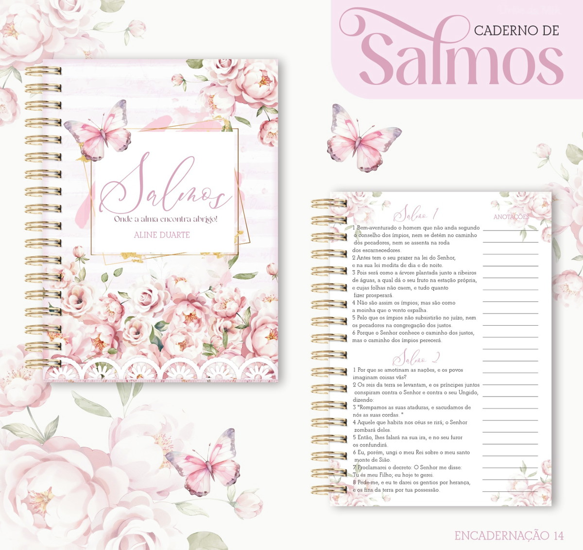 Caderno de Salmos para Imprimir Kit Digital Completo 2 Caderno de Salmos para Imprimir Kit Digital Completo - Imagem 2