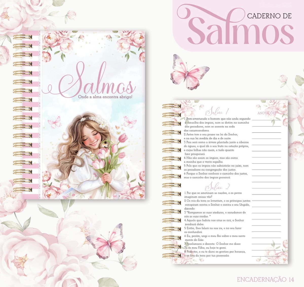 Caderno de Salmos para Imprimir Kit Digital Completo 1 Caderno de Salmos para Imprimir Kit Digital Completo