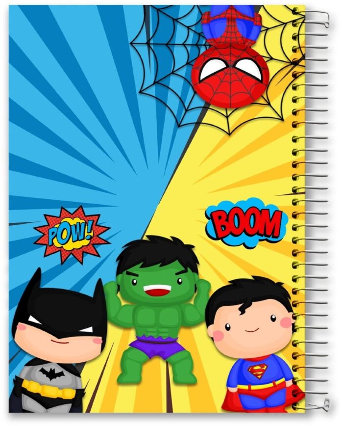 Caderno Escolar Heróis