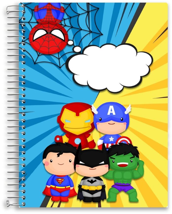 Caderno Escolar Heróis