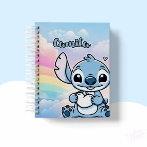 Caderno Escolar Stitch Personalizado com Arquivos Digitais 19 caderno escolar stitch arquivos encadernacao