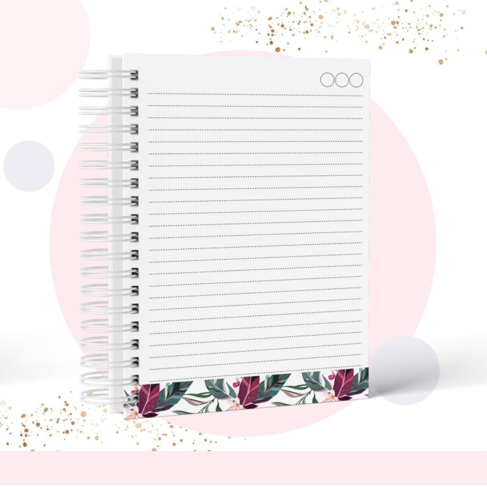 Caderno Floral - Modelo 4