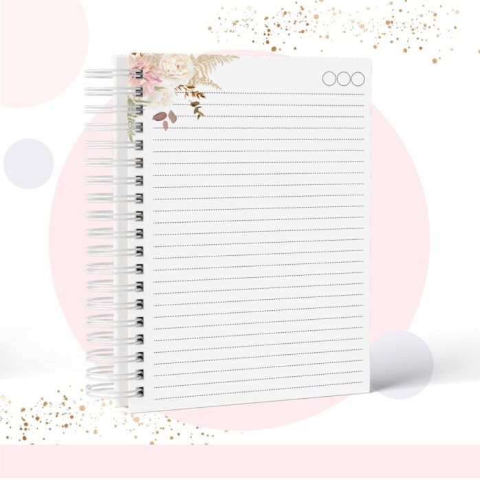 Caderno Floral - Modelo 8