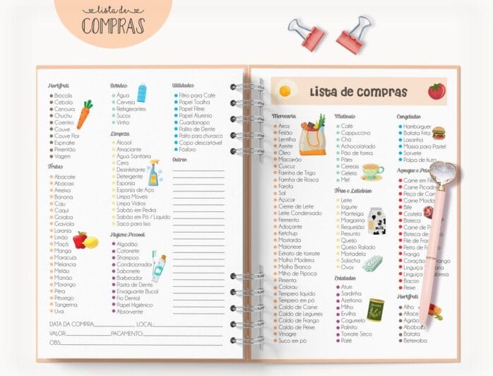 Caderno Lista de Compras MOD04