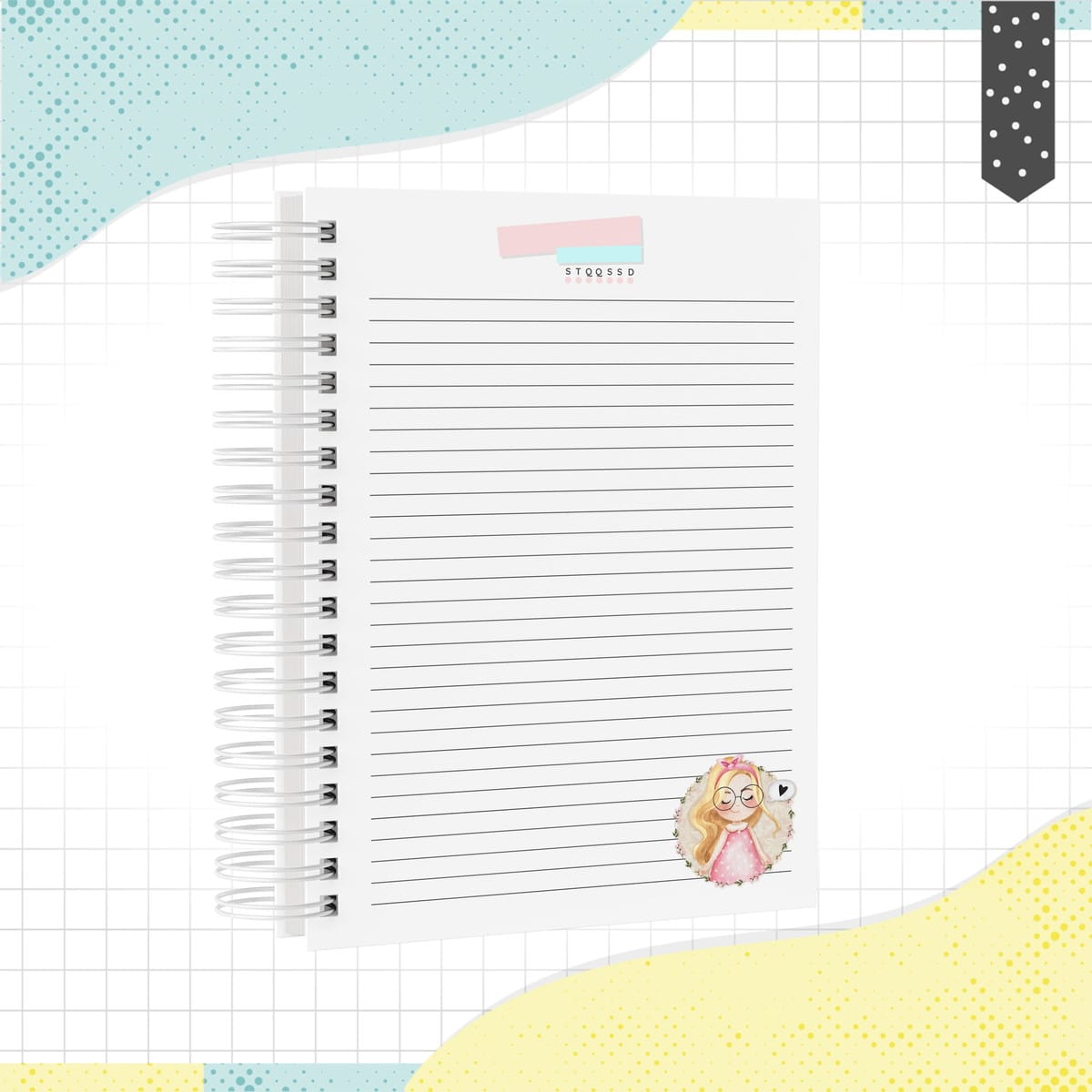 Caderno Digital Menina Loira Personalizavel 3 Caderno Digital Menina Loira Personalizavel - Imagem 3