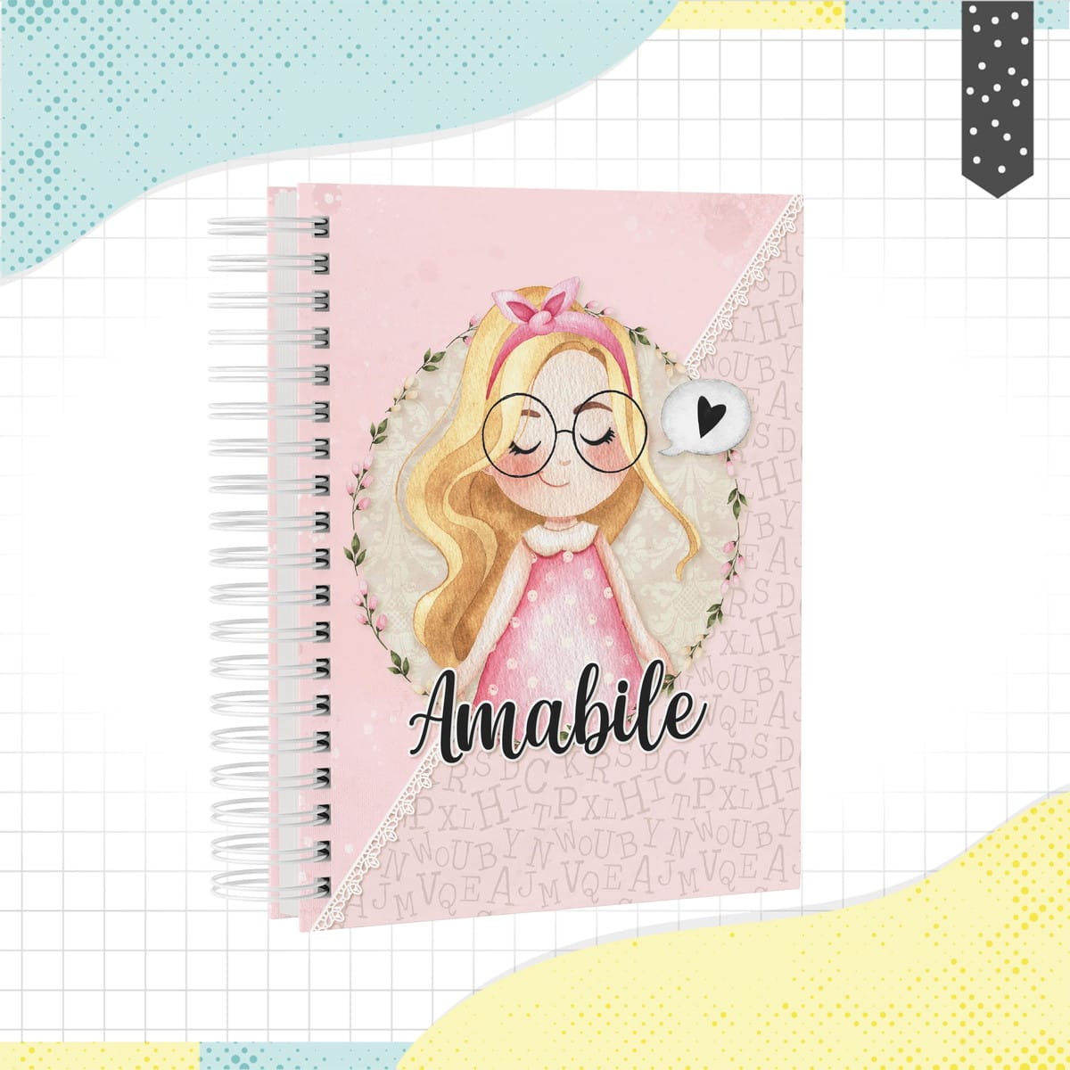 Caderno Digital Menina Loira Personalizavel 1 Caderno Digital Menina Loira Personalizavel
