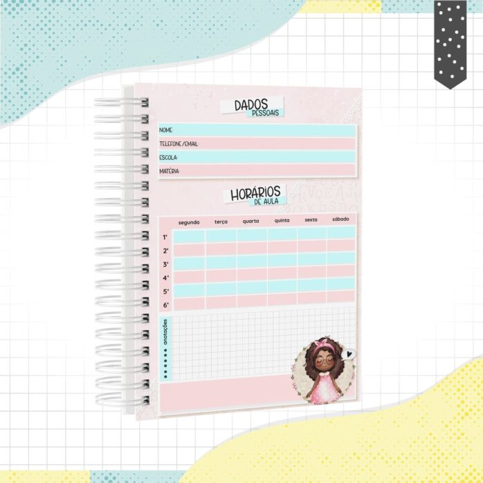 Caderno Menina Negra