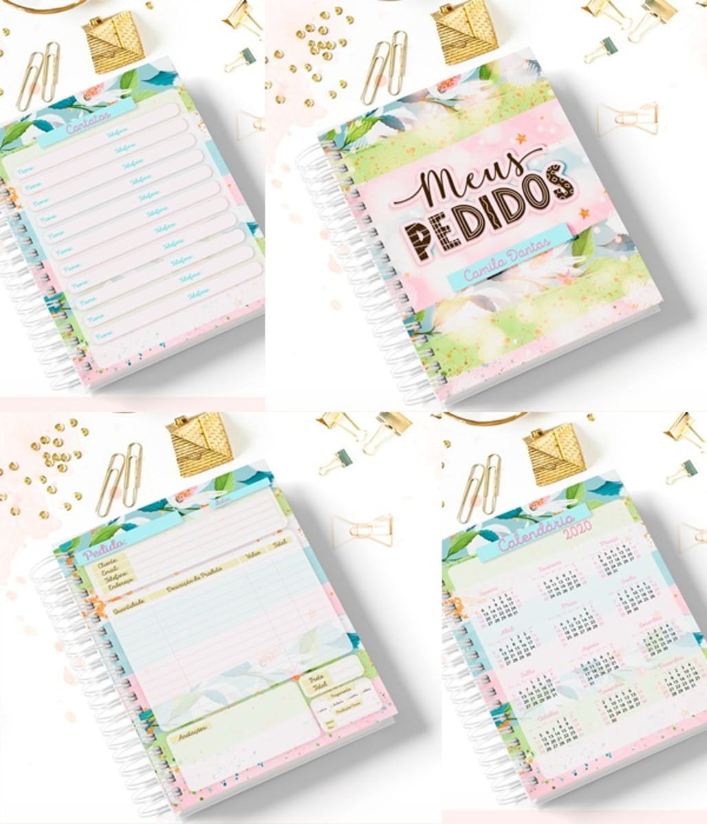 Caderno Meus Pedidos Digital Infantil Floral Para Imprimir 2 Caderno Meus Pedidos Digital Infantil Floral Para Imprimir - Imagem 2