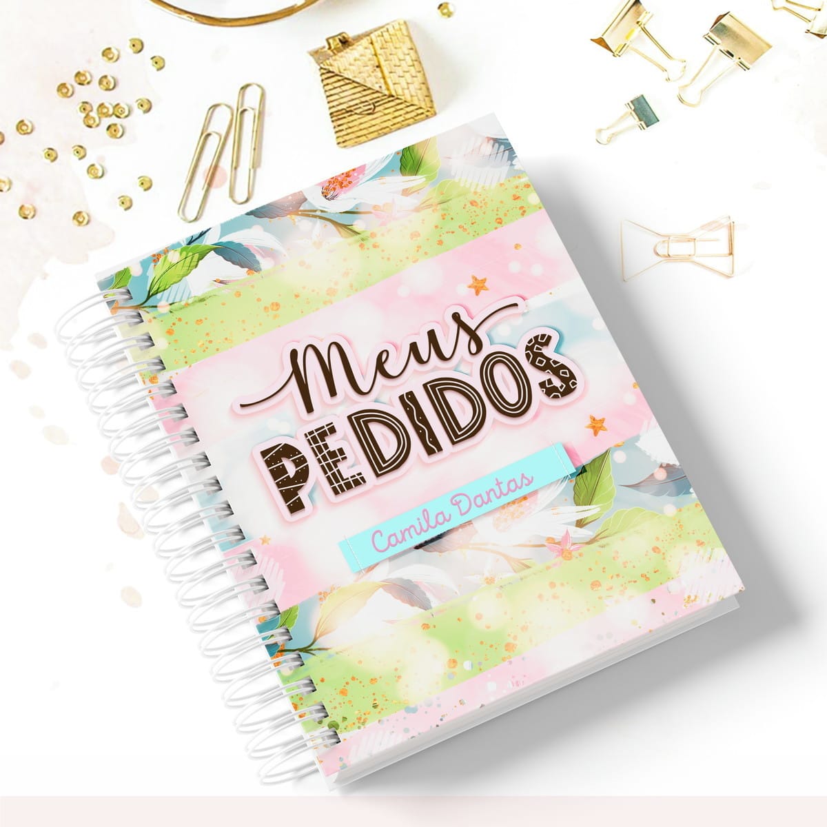 Caderno Meus Pedidos Digital Infantil Floral Para Imprimir 1 Caderno Meus Pedidos Digital Infantil Floral Para Imprimir