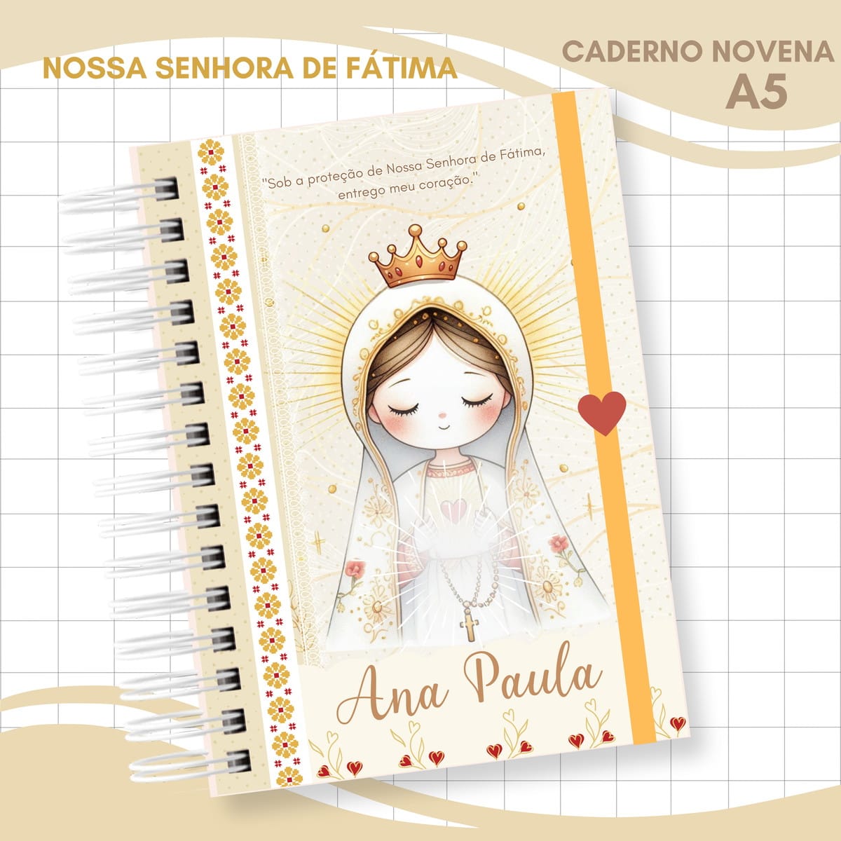Caderno Nossa Senhora de Fátima Digital para Imprimir 2 Caderno Nossa Senhora de Fátima Digital para Imprimir - Imagem 2