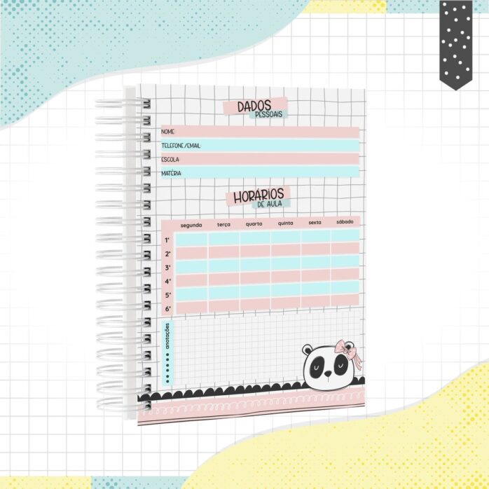 Caderno Panda Menina