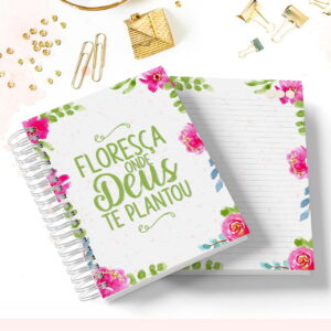 Caderno Pautado Floresça