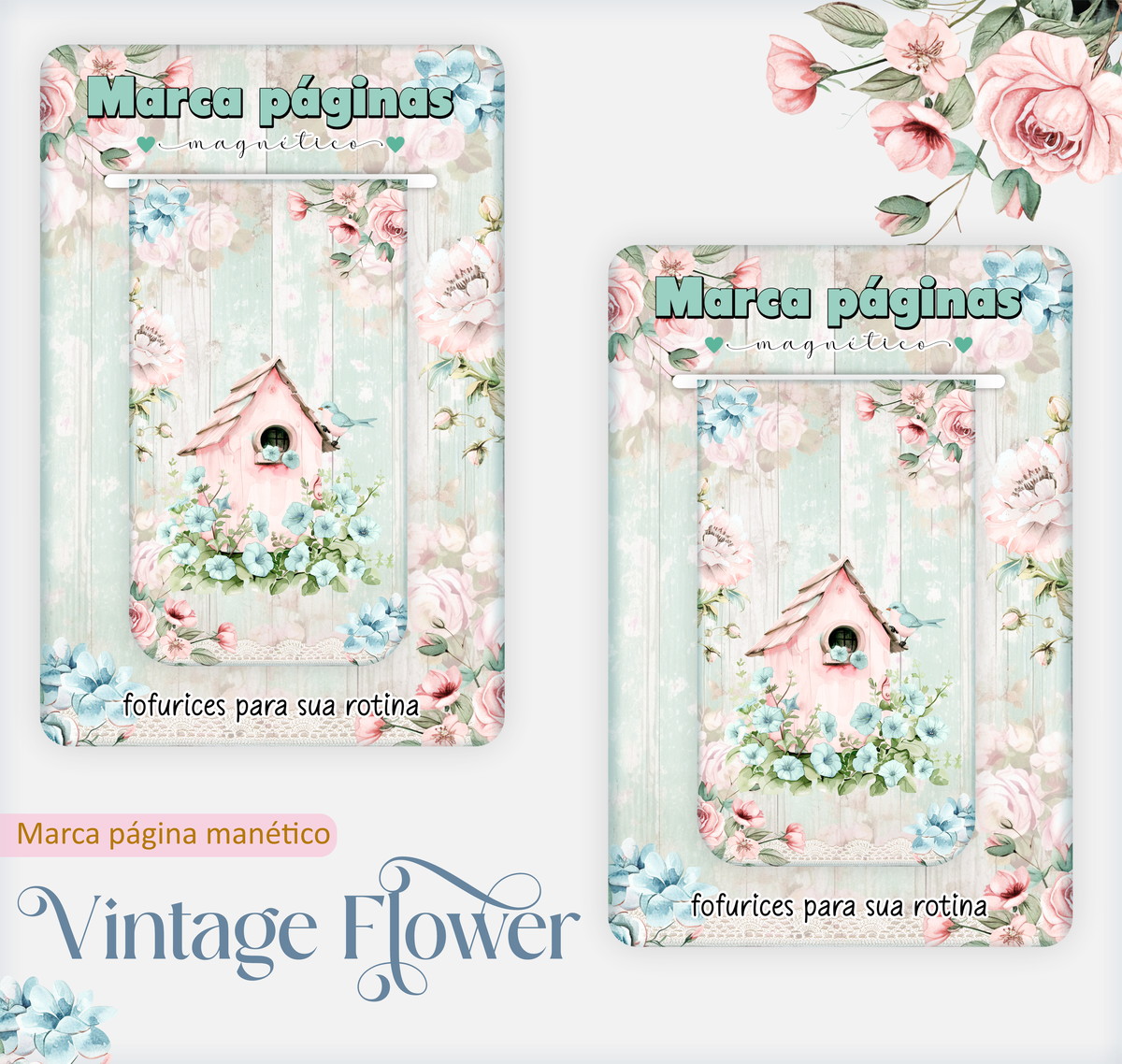 Caderno Pautado Floral Vintage para Encadernação 4 Caderno Pautado Floral Vintage para Encadernação - Imagem 4