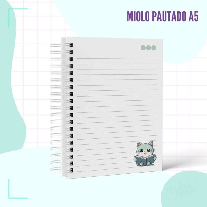 Caderno Pautado Gatinho