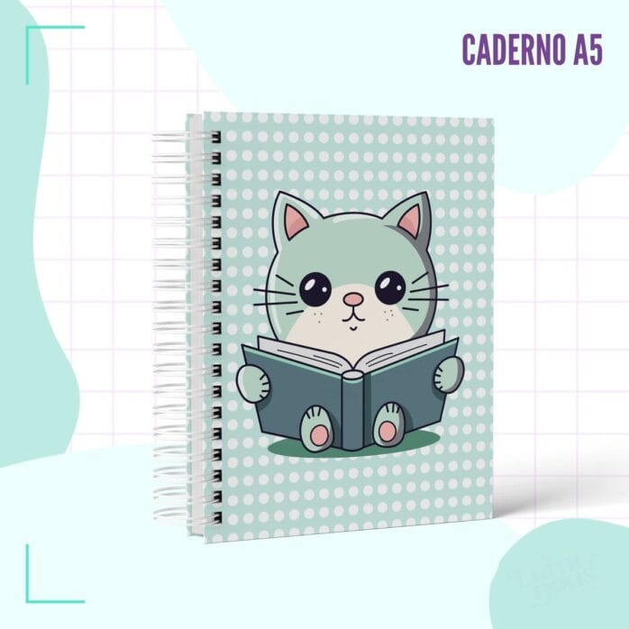 Caderno Pautado Gatinho