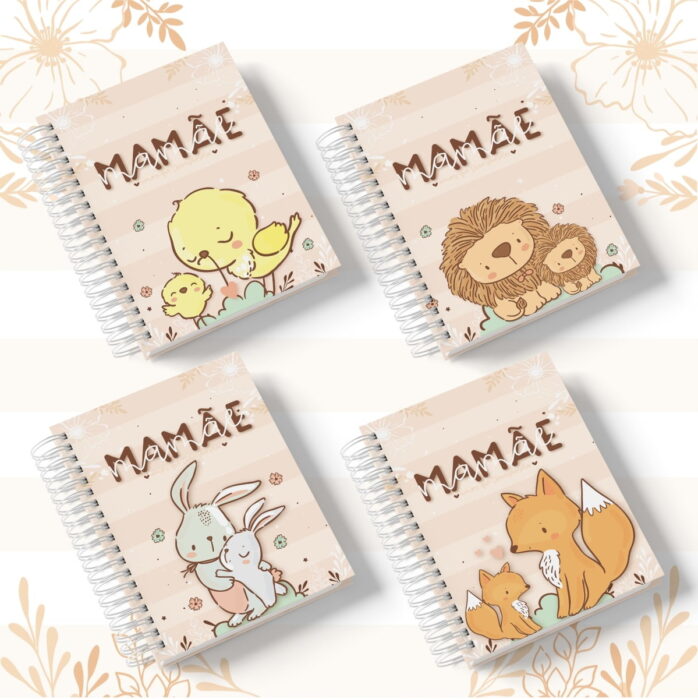 Caderno Pautado Mamãe e Vovó Animais