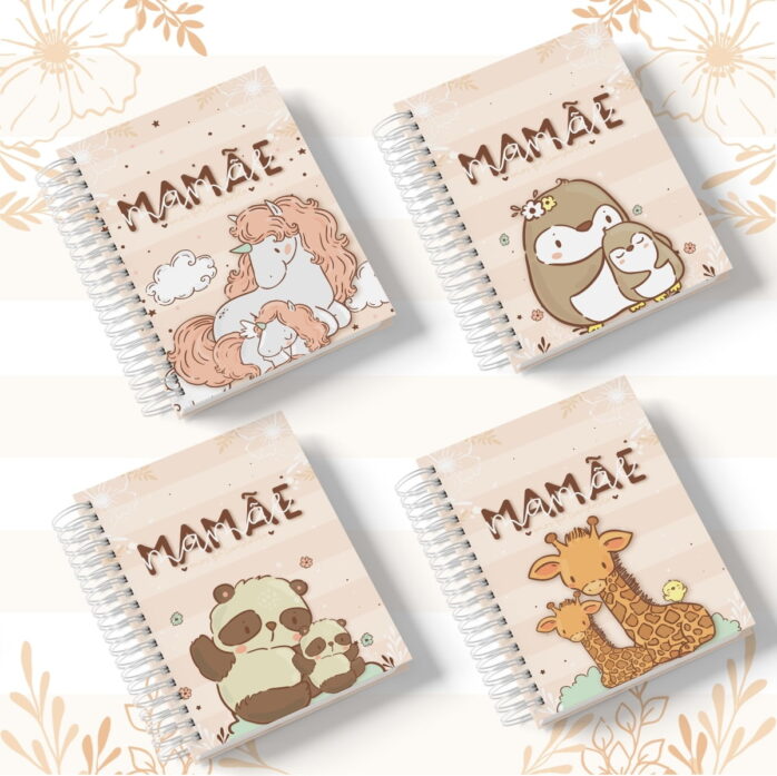 Caderno Pautado Mamãe e Vovó Animais