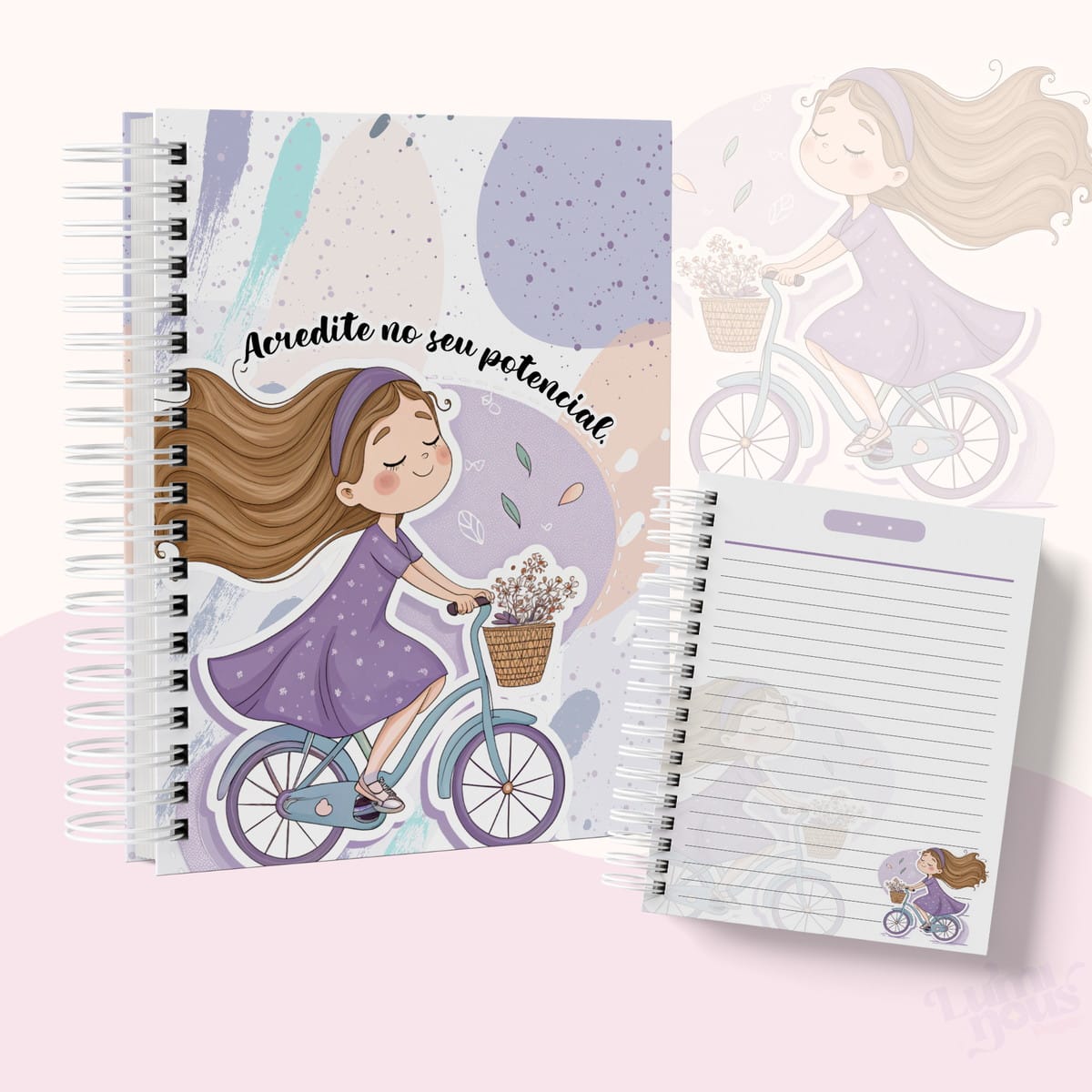 Caderno Pautado Meninas Motivacional Arquivos para Imprimir 3 Caderno Pautado Meninas Motivacional Arquivos para Imprimir - Imagem 3
