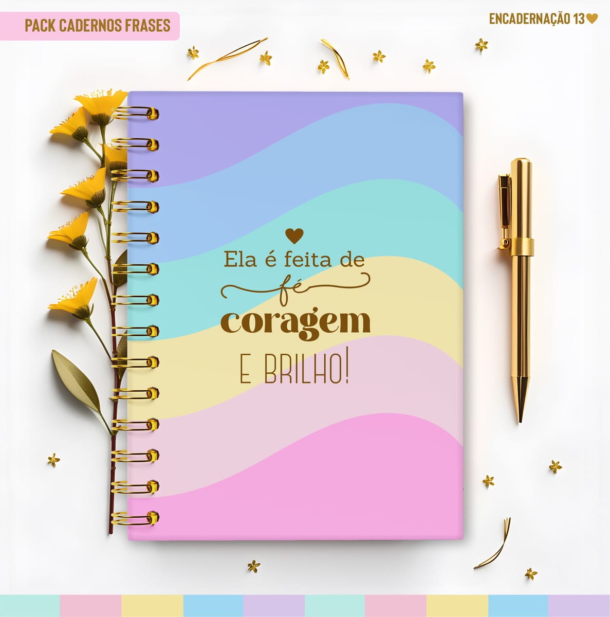 Caderno Pautado Motivacional para Encadernação 1 Caderno Pautado Motivacional para Encadernação