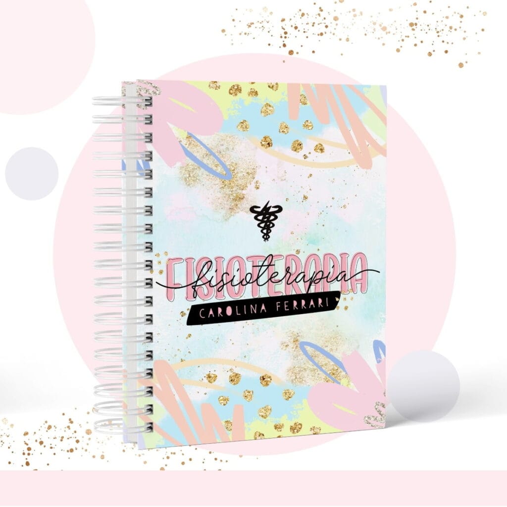 Caderno Pautado Fisioterapia Personalizado A5 Capa Dupla