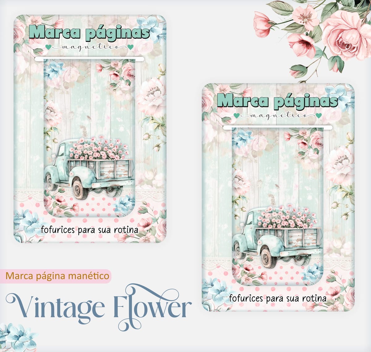 Caderno Pautado Vintage com Flores para Encadernação 4 Caderno Pautado Vintage com Flores para Encadernação - Imagem 4