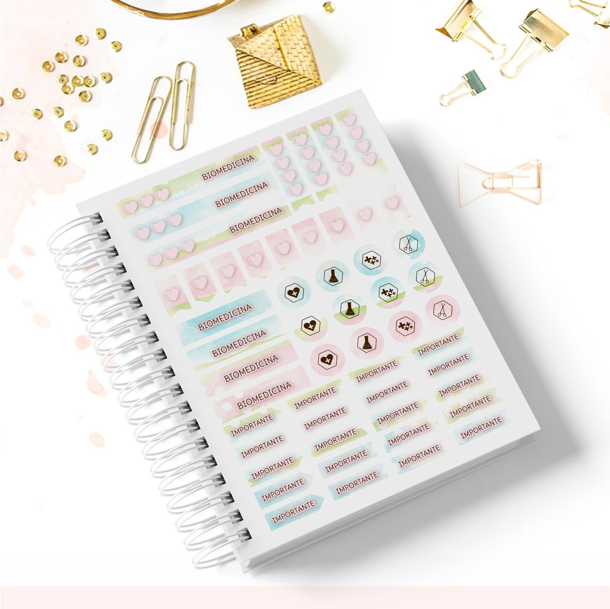 Caderno Digital Biomedicina com Stickers e Planner 3 Caderno Digital Biomedicina com Stickers e Planner - Imagem 3