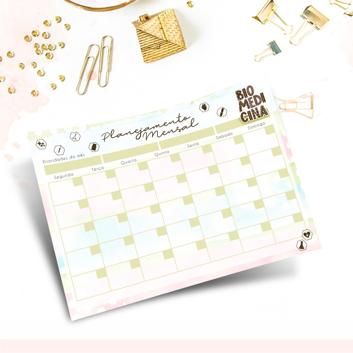 Caderno Digital Biomedicina com Stickers e Planner 4 Caderno Digital Biomedicina com Stickers e Planner - Imagem 4
