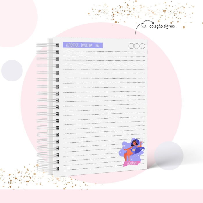 Caderno Signo Aquário