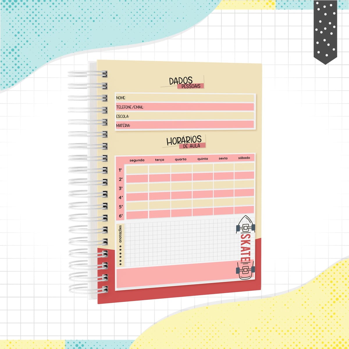 Caderno Skate Digital Personalizável para Planner 2 Caderno Skate Digital Personalizável para Planner