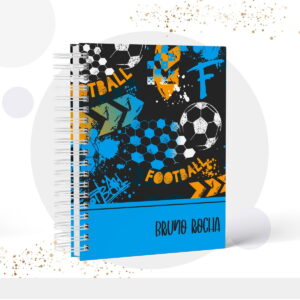 Caderno Teen Menino Futebol Digital para Personalizar