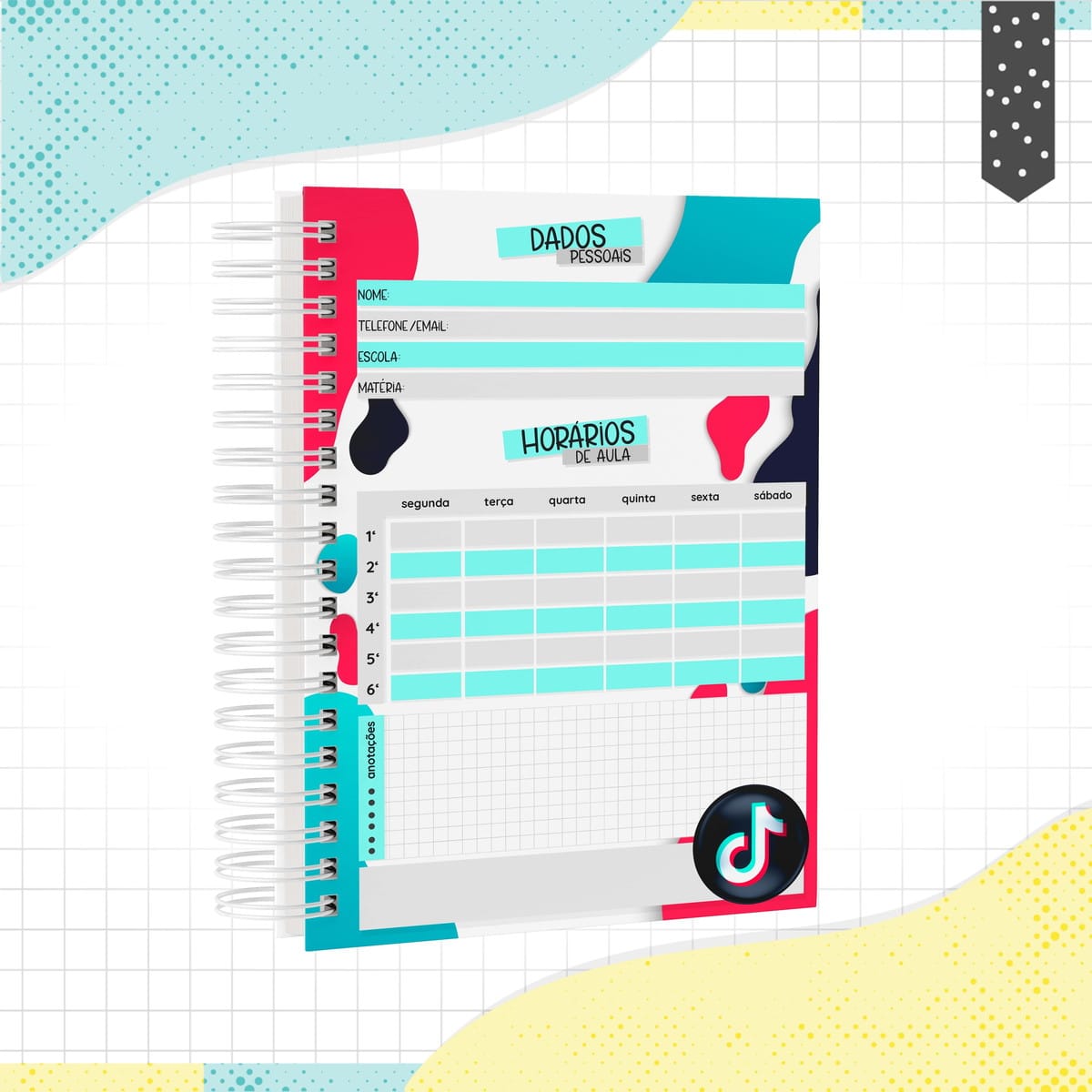 Caderno TikTok Digital Personalizado para Baixar 2 Caderno TikTok Digital Personalizado para Baixar