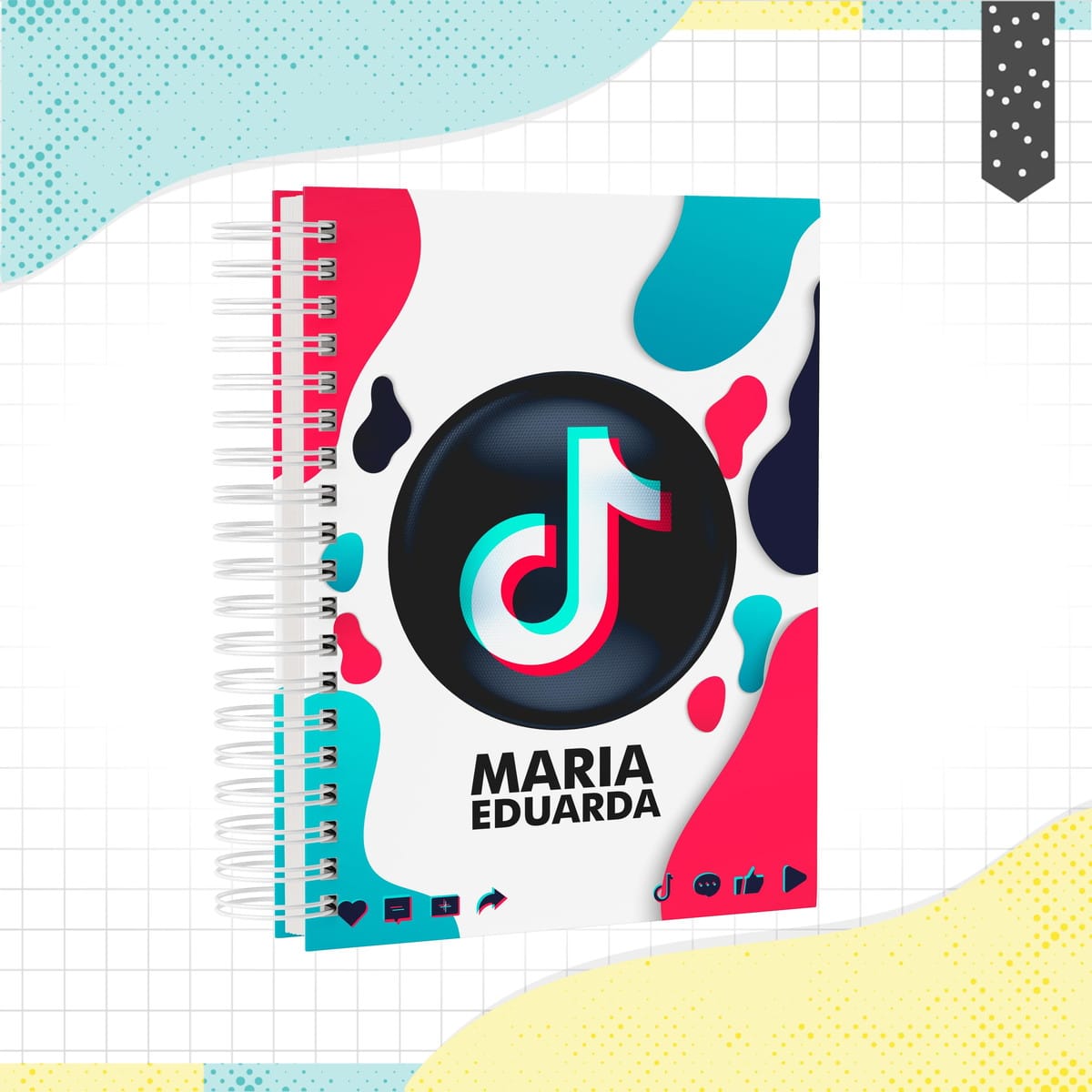 Caderno TikTok Digital Personalizado para Baixar 1 Caderno TikTok Digital Personalizado para Baixar