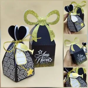 Caixa Ano Novo Preto e Dourado - pdf e Studio