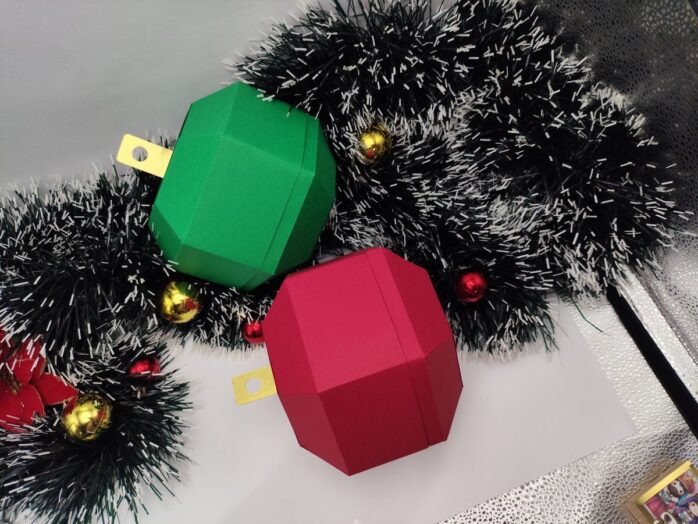 Caixa Bola de Natal - pdf e Studio
