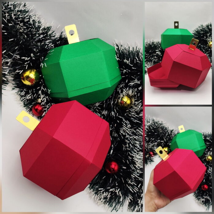 Caixa Bola de Natal - pdf e Studio