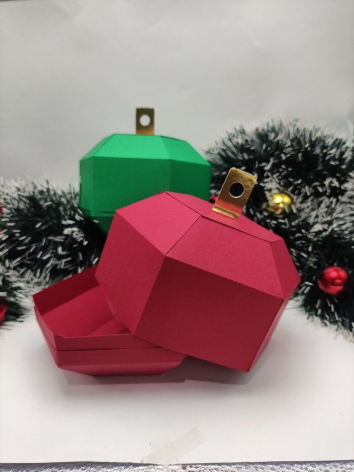 Caixa Bola de Natal - pdf e Studio