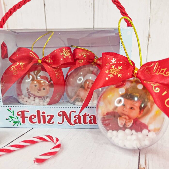 Caixa para Bolinhas de Acrilico Natal