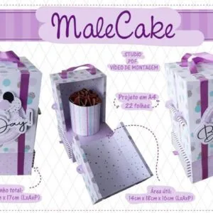 Caixa para mini bolo e gaveta (MaleCake)