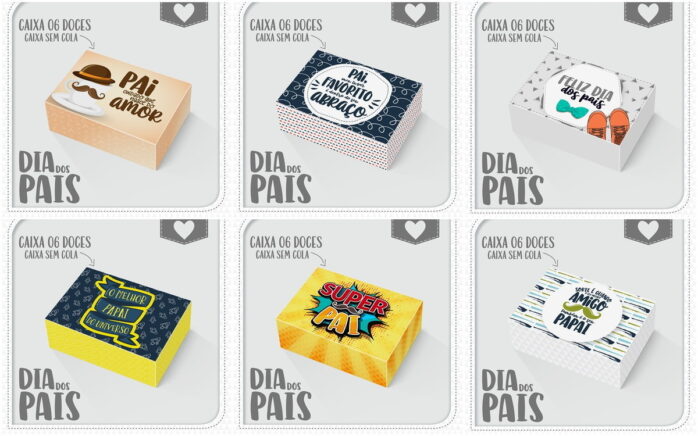 Caixas Dia dos Pais 6 doces