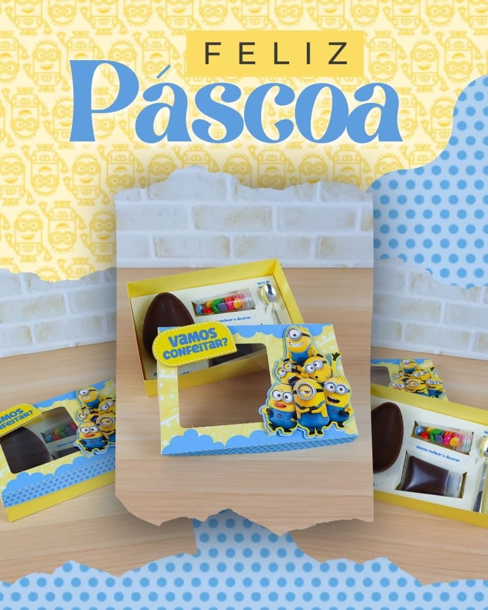 Caixas Mini Confeiteiro Studio Spongebob Páscoa 4 Caixas Mini Confeiteiro Studio Spongebob Páscoa - Imagem 4