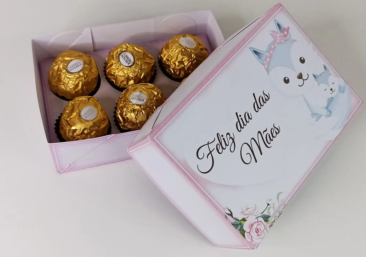Caixinhas 6 Doces Dia das Mães 2 Caixinhas 6 Doces Dia das Mães