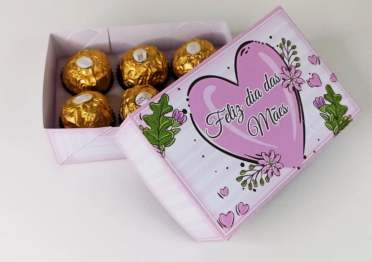 Caixinhas 6 Doces Dia das Mães 1 Caixinhas 6 Doces Dia das Mães
