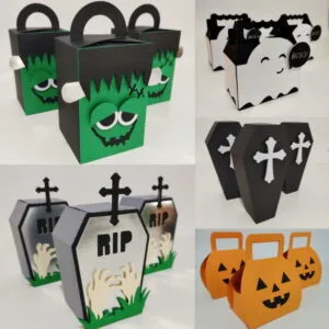 Caixinhas Personalizadas de Halloween - Studio e pdf 4 Caixinhas Personalizadas de Halloween - Studio e pdf