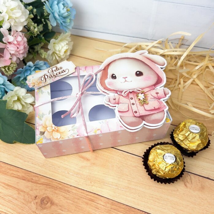 Caixinhas Personalizadas Páscoa Menina - Arquivo Digital