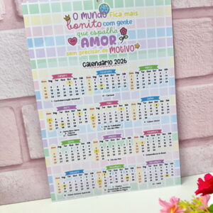 Calendário 2026 Fofo Digital PDF PNG para Imprimir 8 calendario 2026 fofo digital pdf e png pronto imprimir 6