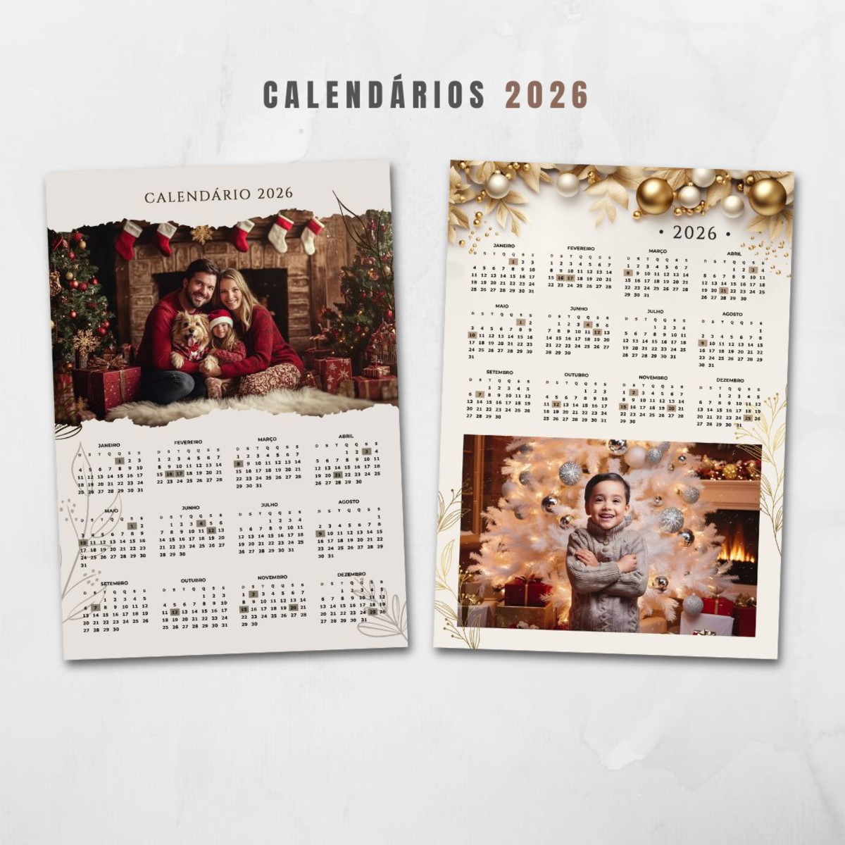 30 Modelos de Calendário 2026 Editável com Fotos 2 30 Modelos de Calendário 2026 Editável com Fotos - Imagem 2