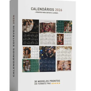 30 Modelos de Calendário 2026 Editável com Fotos 9 calendarios editaveis 2026 fotos arquivo digital 6