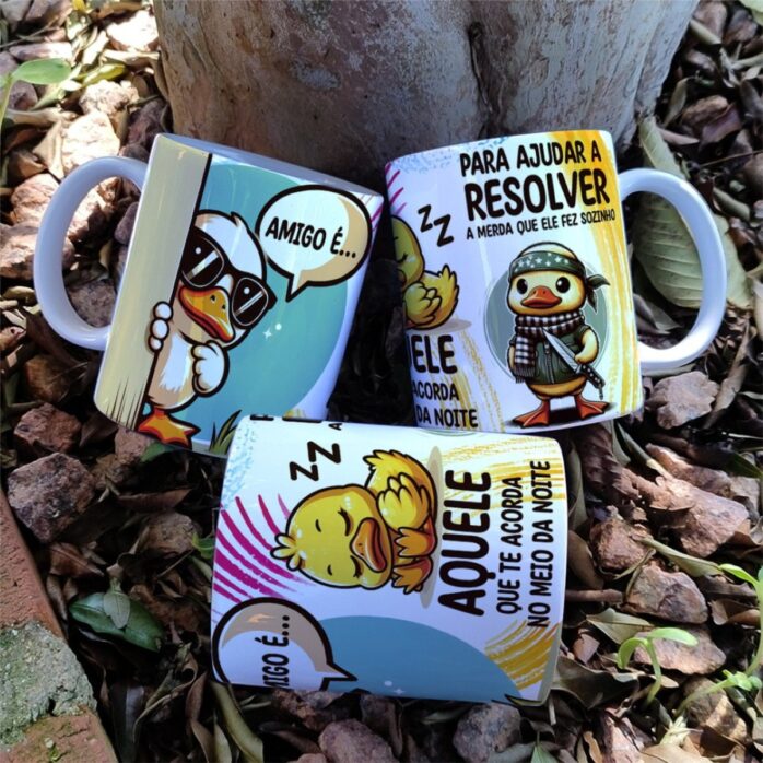 Caneca Amigo Pato da Vida - Png e Corel