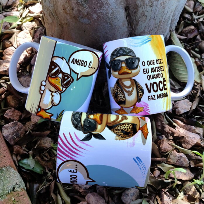 Caneca Amigo Pato da Vida - Png e Corel